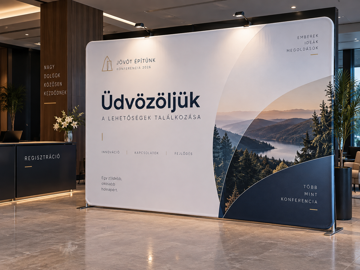 Textil rendezvény háttérfal
